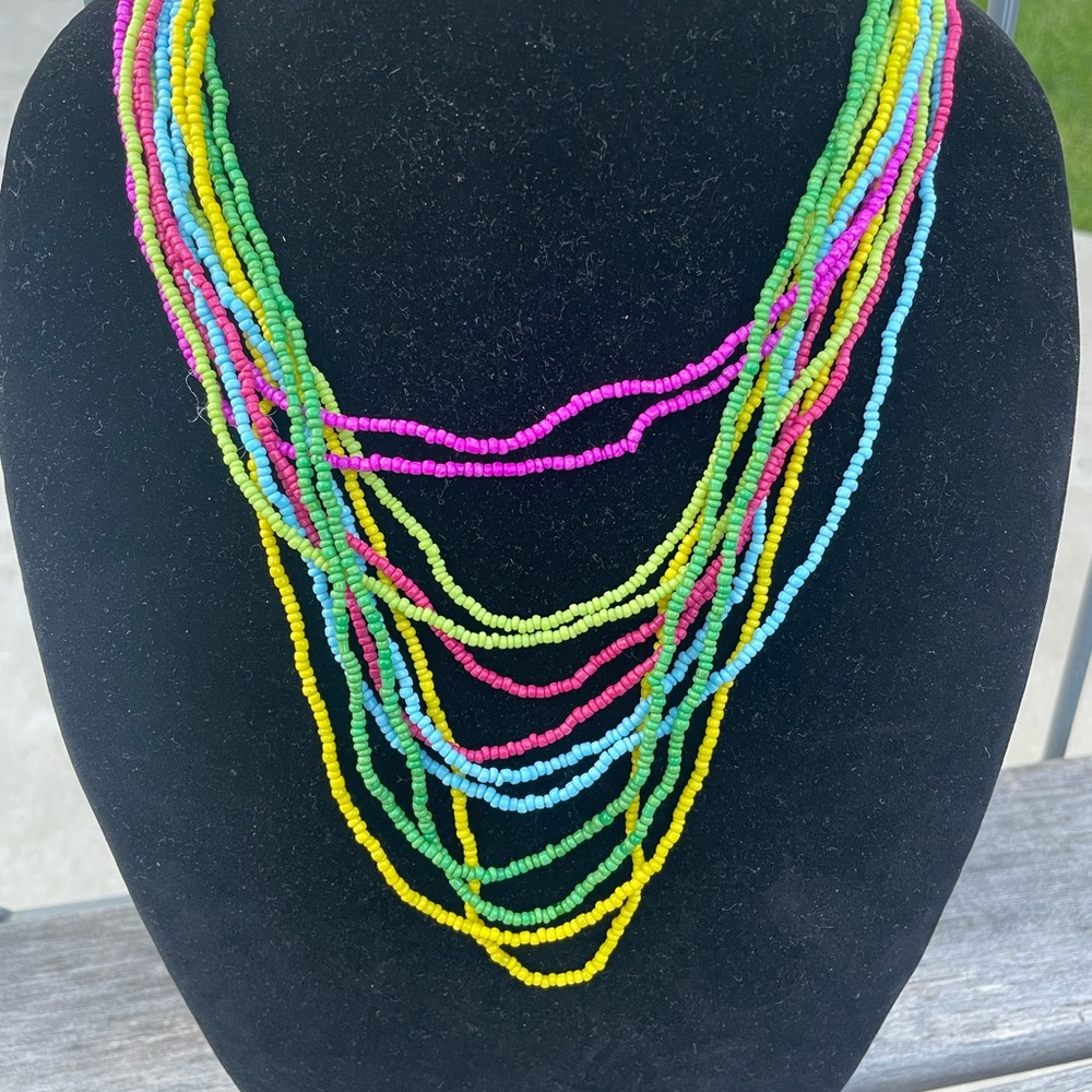Multicolor Beaded Necklace - image 2